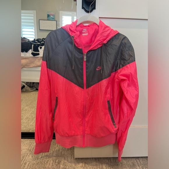 Nike Jackets & Blazers - Nike Pink and Gray Windbreaker Jacket